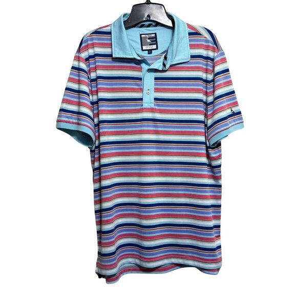 TailorByrd‎ Mens Striped Golf Polo - Size Medium - Picture 2 of 5
